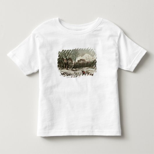 Bosland in de winter kinder shirts (Voorkant)