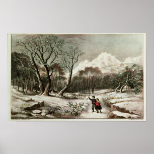 Bosland in de winter poster