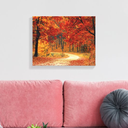 Bosland in Herfst Canvas Afdruk (Insitu (Woonkamer))