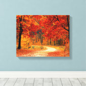 Bosland in Herfst Canvas Afdruk (Insitu (Houten vloer))