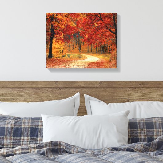 Bosland in Herfst Canvas Afdruk (Insitu (Slaapkamer))