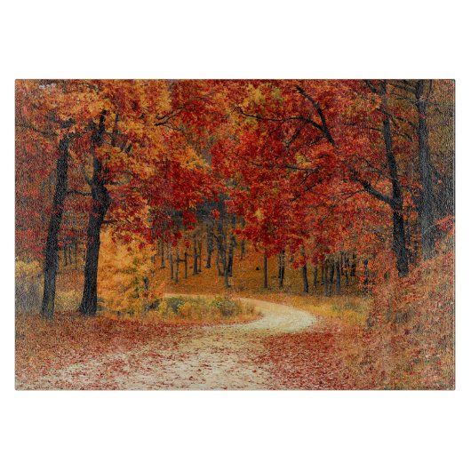 Bosland in Herfst Snijplank (Voorkant)