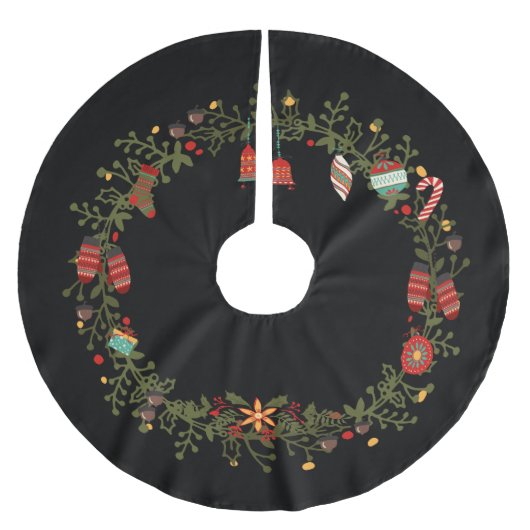 Bosland Kransontwerp - Kerstboom Vloerkleed Rok (Voorkant)