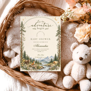 Bosland Laat het avontuur beginnen Baby Shower Kaart