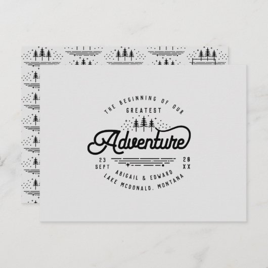 bosland met uitzondering van de datum aankondigingskaart (Voorkant / Achterkant)