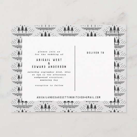 bosland met uitzondering van de datum aankondigingskaart (Achterkant)