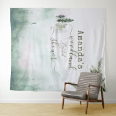 Bosland Mosachtige Weide Mist Bruids-Shower Wandkleed (In Situ (horizontaal))