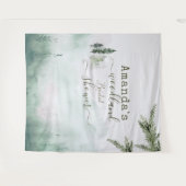 Bosland Mosachtige Weide Mist Bruids-Shower Wandkleed (Voorkant (horizontaal))