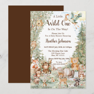 Bosland Neutrale Baby Shower Kaart