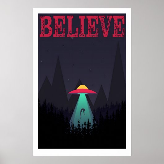 Bosland Ontvoering Kunstprint UFO Sci-Fi Poster (Voorkant)