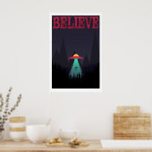 Bosland Ontvoering Kunstprint UFO Sci-Fi Poster (Keuken)