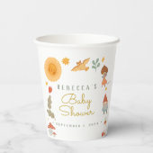 Bosland Rode paddenstoelen Baby shower Papieren ko Papieren Bekers (Achterkant)