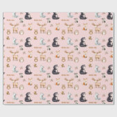 Bosland Roze Baby Shower Cadeaupapier (Vlak)