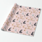 Bosland Roze Baby Shower Cadeaupapier (Uitgerold)
