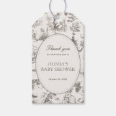 Bosland schets allover print baby shower cadeaulabel (Voorkant)