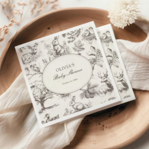 Bosland schets allover print baby shower servet