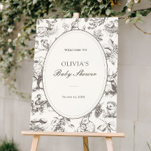 Bosland Schets Allover Print Baby Shower Welkom