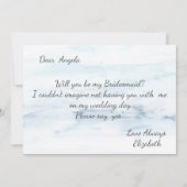 Bosland,Slingerlichten, Aquarel Bruidsmeisje Kaart (Achterkant)