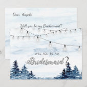 Bosland,Slingerlichten, Aquarel Bruidsmeisje Kaart