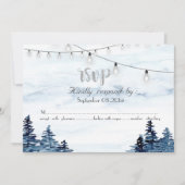Bosland,Slingerlichten, Aquarel RSVP-kaart Kaart (Voorkant)