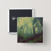 Bosland van onder vierkante button 5,1 cm (Voorkant /achterkant)