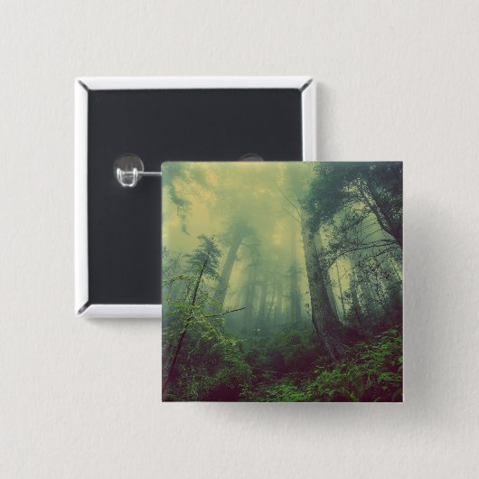 Bosland van onder vierkante button 5,1 cm (Voorkant /achterkant)