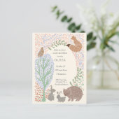 Bosland vormt een uitnodiging voor baby shower van (Staand voorkant)