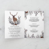 Bosland Watercolor Bos Herten QR Code Bruiloft (Binnen)