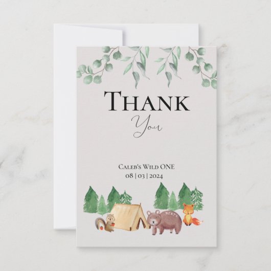 Bosland Wild EEN Bedankkaart (Voorkant)