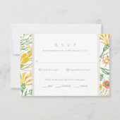Bosland Wilde Bloem Boho Bruiloft RSVP Kaartje (Voorkant)