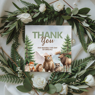 Bosland Wilde Eén Bos Cadeautags Bedankjes Labels