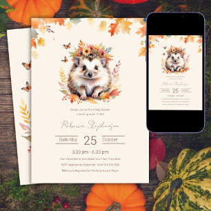 Bosland Zoete Egel Herfst Baby Borrel Kaart