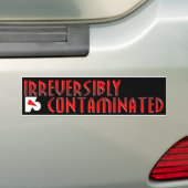 Boslandbouw irreversibel verontreinigde Bumperstic Bumpersticker (Op auto)