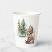 boslanddieren | Beer Baby shower Papieren Bekers (Achterkant)