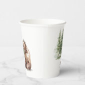 boslanddieren | Beer Baby shower Papieren Bekers (Rechts)