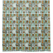 Boslanddieren blokkeren patroon douchegordijn (Voorkant)