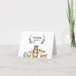 Boslanddieren gevouwen Dank jullie kaarten