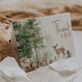 boslanddieren | gevouwen verjaardag bedankkaart