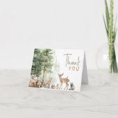 boslanddieren | gevouwen verjaardag bedankkaart (Voorkant)
