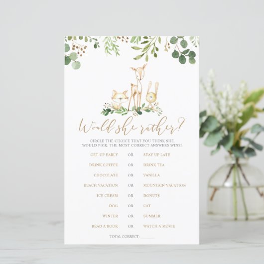 Boslanddieren zouden ze liever Baby showers spelen (Staand voorkant)