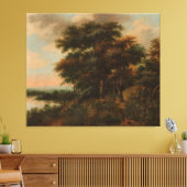 Boslandschap, Anthonie Waterloo, 1640 - 1690 Canvas Afdruk (Insitu (Woonkamer))
