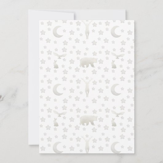 Boslandschap baby shower uitnodiging (Achterkant)