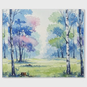Boslandschap Cadeaupapier (Vlak)