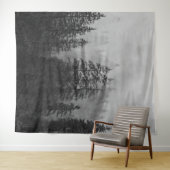 Boslandschap dennenbomen muurschildering | wand wandkleed (In Situ (horizontaal))