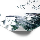 Boslandschap in de Elegant Waterverf Poster (Hoek)