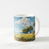 Boslandschap in de zomer koffiemok (Voorkant rechts)