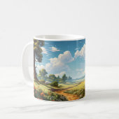 Boslandschap in de zomer koffiemok (Voorkant links)