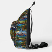 Boslandschap in glas-in-lood stijl sling bag (Rechts)