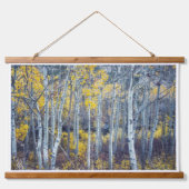 Boslandschap in het gouden herfstgebladerte hangend wandkleed (Voorkant)