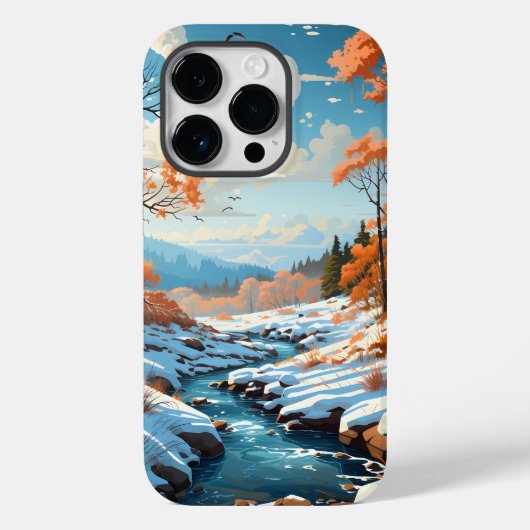 Boslandschap in het winterseizoen Case-Mate iPhone case (Achterkant)